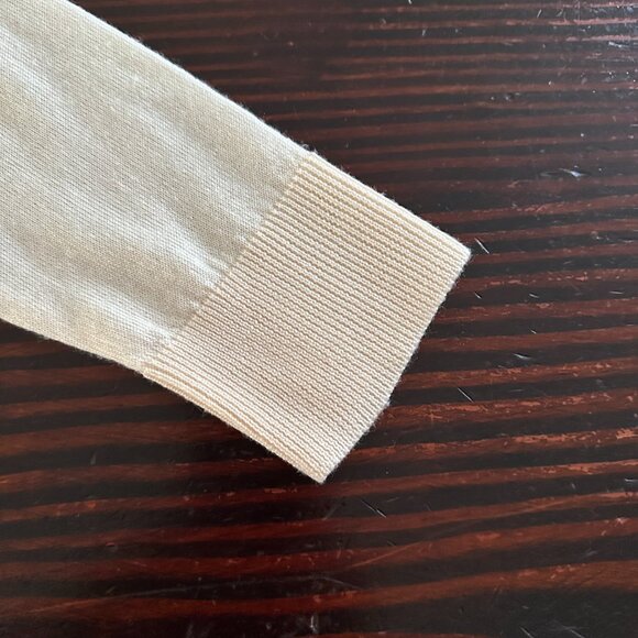 LORD & TAYLOR Women's cream fine merino sweater, S - Picture 5 of 7